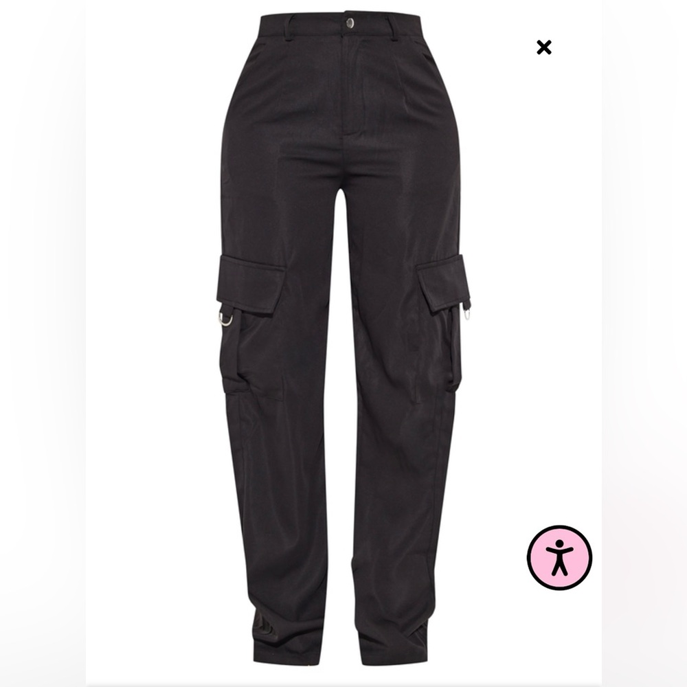 Pretty little thing black cargo pants. Size 12 NWT